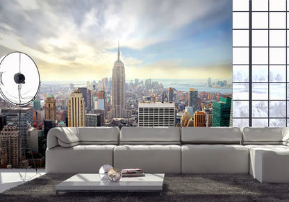 Skyline New York Blue Sky Photo Wallpaper