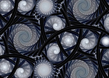 Black Art Swirls Living Room Photo Wallpaper