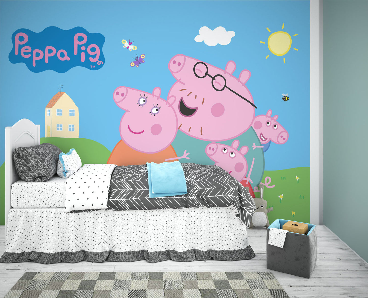 Peppa Pig characters Animated Movie Paper Photo Wallpaper 252x182cm (8'3" x 5'12") W x H