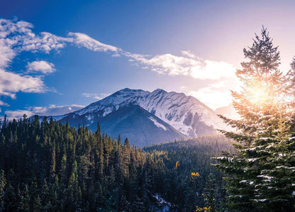 Mountains Canada Blue Bedroom Photo Wallpaper
