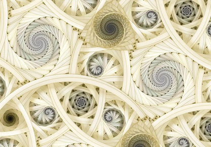 Yellow Spirals and Swirls  Photo Wallpaper (W x H) 366cm x 254cm (143" x 100")