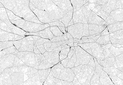 London City Grey Map Art Photo Wallpaper 