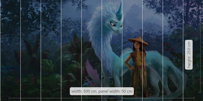 Disney Raya Jungle King Size Non-Woven Wallpaper Mural 