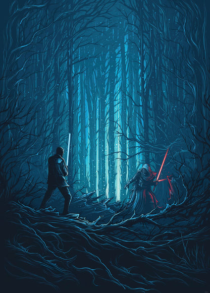 Star Wars Forest Fight XL Non-Woven Wallpaper