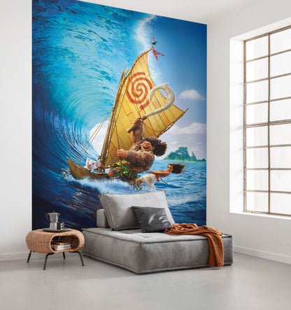 Disney Moana Rides the Wave XL Non-Woven Wallpaper Mural 