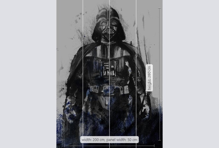 Star Wars  Watercolor Vader XL Non-Woven Wallpaper Mural 200 cm x 280 cm (78" x 110")