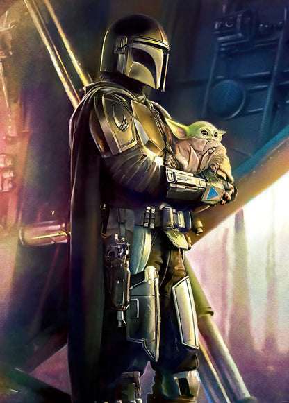 Star Wars Mandalorian Savior Large Size Non-Woven Wallpaper