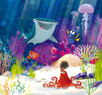 Disney Dory & Nemo aqua party Non-Woven Wallpaper Mural 300 cm x 280 cm | 118" x 110"