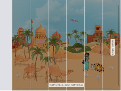 Disney Aladdin make a wish Jasmin Non-Woven Wallpaper Mural 300 cm x 250 cm | 118" x 98"