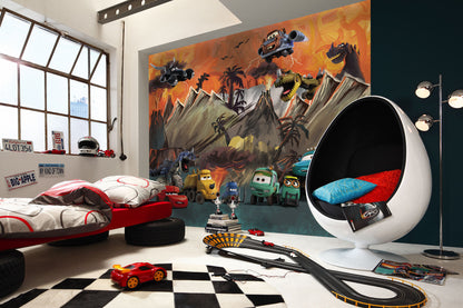 Disney Cars Carosaurus volcano Non-Woven Wallpaper Mural 300 cm x 250 cm | 118" x 98"
