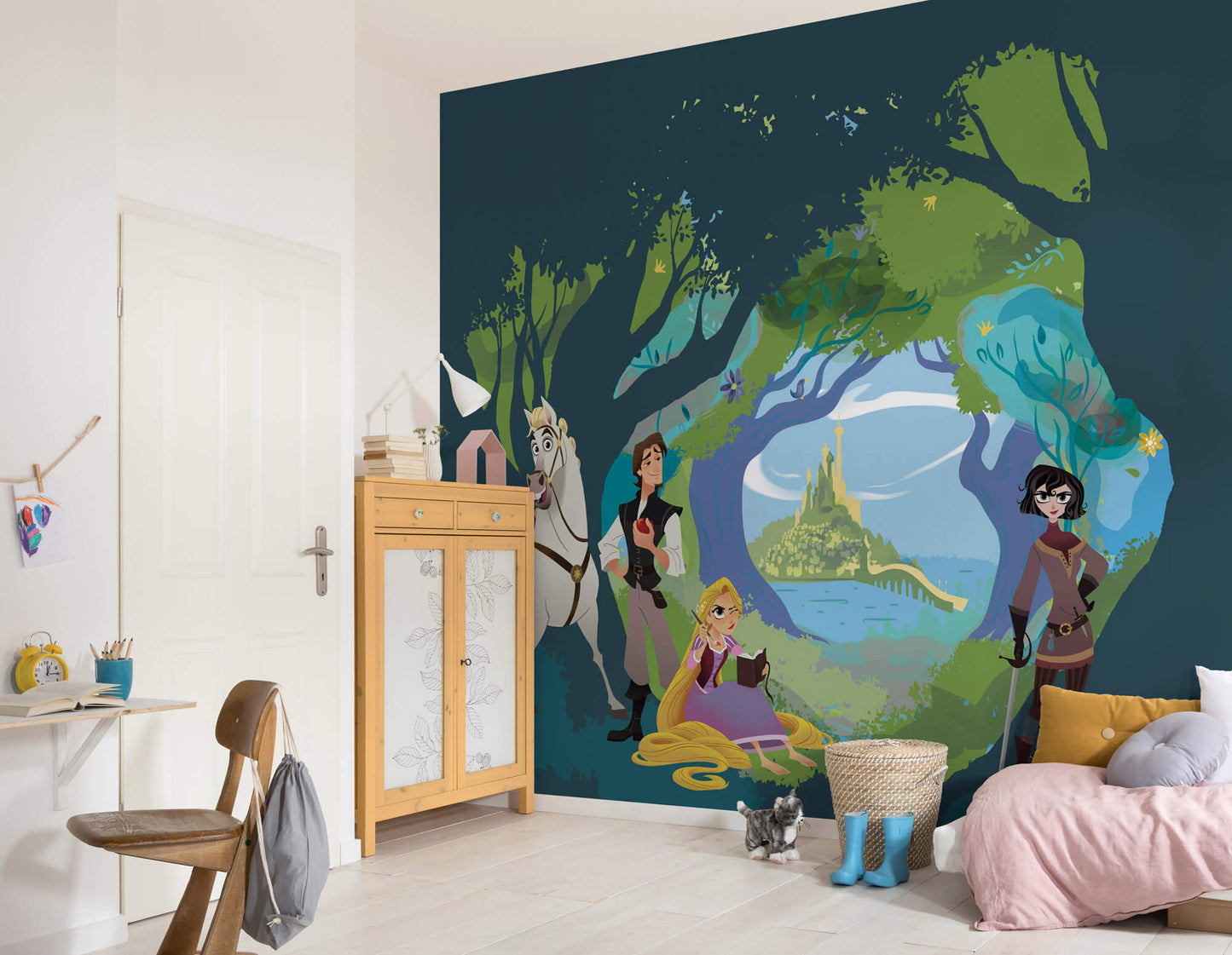 Disney Tangled Rapunzel forest scenery Non-Woven Wallpaper Mural  350 cm x 280 cm | 137" x 110"