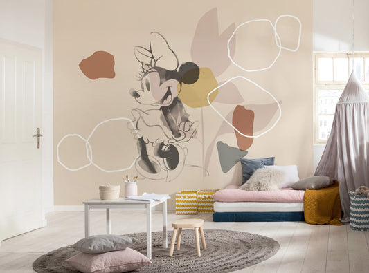 Disney Minnie Mouse Soft Shapes nursery Non-Woven Wallpaper Mural 350 cm x 280 cm (137" x 110")