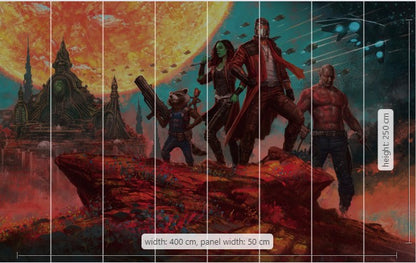 Marvel Guardians of the Galaxy Panorama Non-Woven Wallpaper Mural 400 cm x 250 cm | 157" x 98"