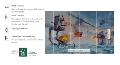 Star Wars  Hoth Showdown  Non-Woven Wallpaper Mural 400 cm x 250 cm | 157" x 98"
