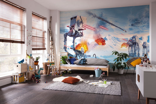 Star Wars  Hoth Showdown  Non-Woven Wallpaper Mural 400 cm x 250 cm | 157" x 98"