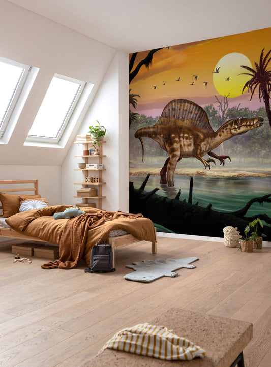 National Geographic Spinosaurus, Dinosaur Non-Woven Wallpaper Mural 250 cm x 280 cm (98" x 110")