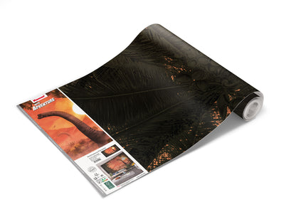 Brachiosaurus Dinosaurs Giant Bedroom Size Orange Animal Non-woven photo wallpaper 500 cm x 280 cm | 196" x 110"
