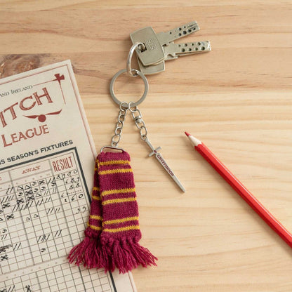 Harry Potter Gryffindor Scarf Keyring Gifts Under 10 Pounds Keychain 4x15 cm
