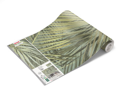 Palm Fronds Green Botanical Botanical Non-woven photo wallpaper  350 cm x 250 cm | 137" x 98"