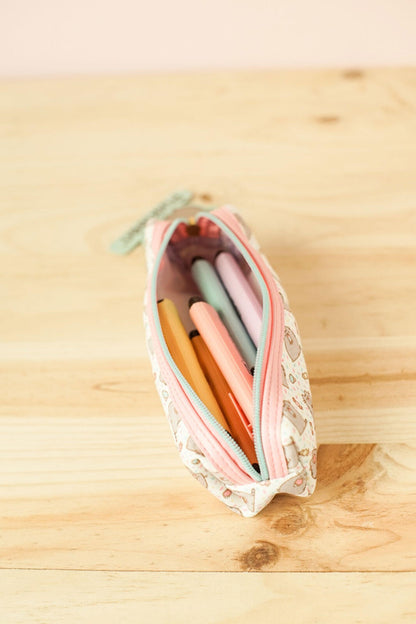 Pusheen White and Pink Pencil Case 7x20x5 cm