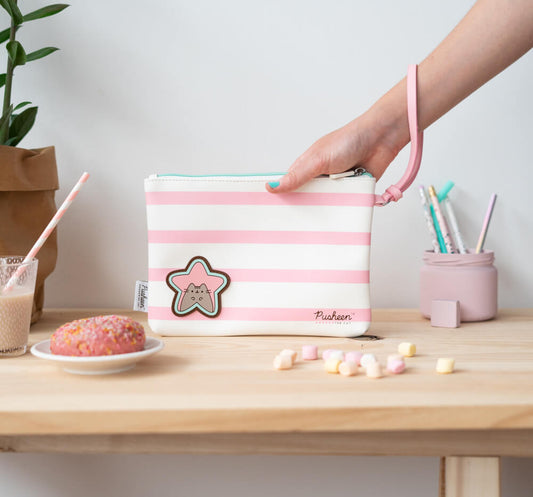 Pusheen Cat Pink Girly Pencil Case 23x17x2 cm