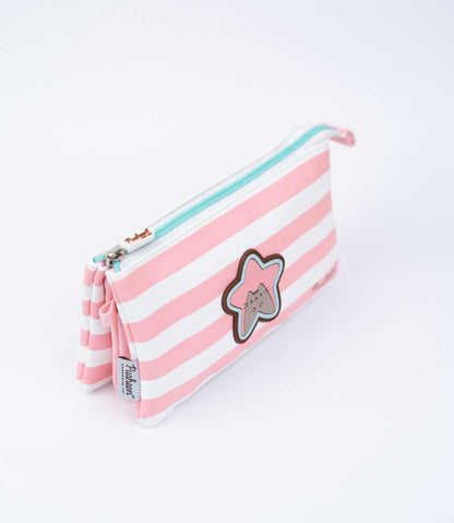 Pusheen Cat Pink Star Girly Pencil Case 215x120x17 mm