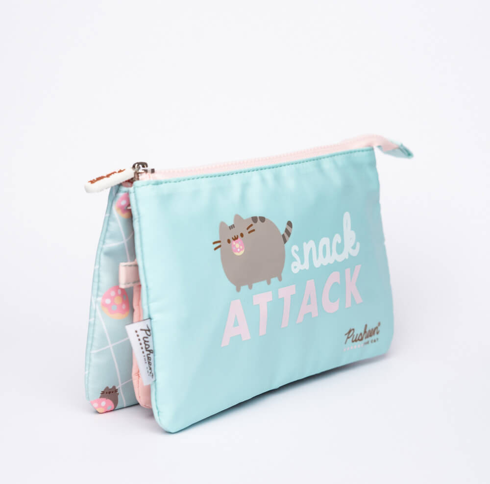 Pushee Snack Attack Pink Mint Pencil Case 215x125x30 mm