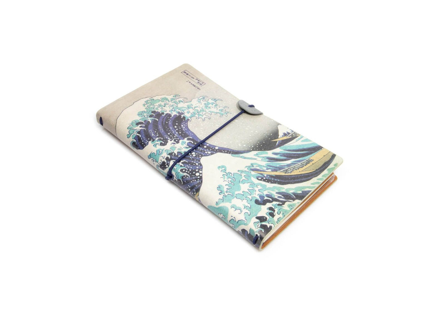 Hokusai Great Wave Travel Leather Journal Art Notebook 11,7x19,6 cm