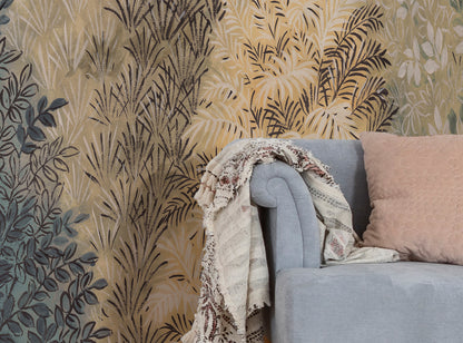 Painted Woods Living Room Nature Non-woven photo wallpaper 400 cm x 250 cm | 157" x 98"