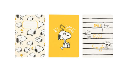 Snoopy Pack of 3 A6 Notebooks Notepad Sketchbook Lazy Day Notebook 105x148 mm