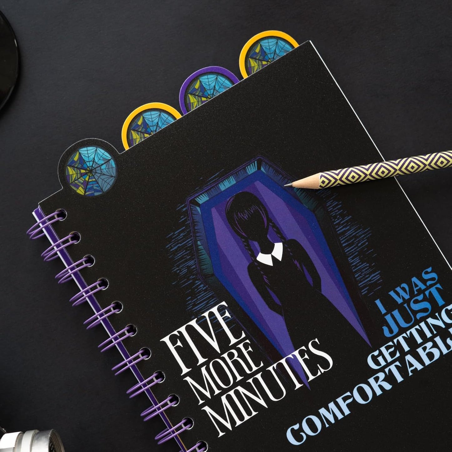Wednesday Addams Gifts A5 Project Planner With 4 Dividers Notepad A5 Notebook Notebook 148x210 mm