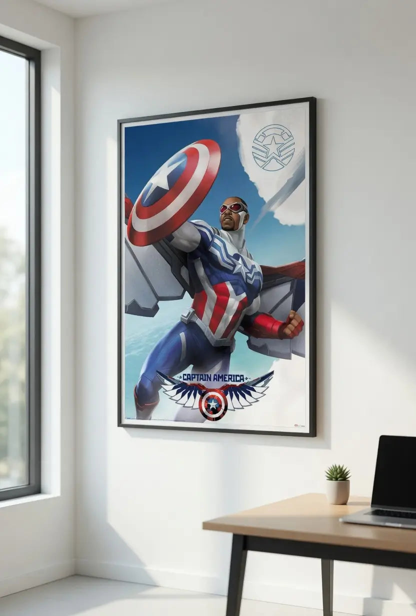 Marvel Captain America Flying Poster 61x91.5 cm | 24x36 inch W x H