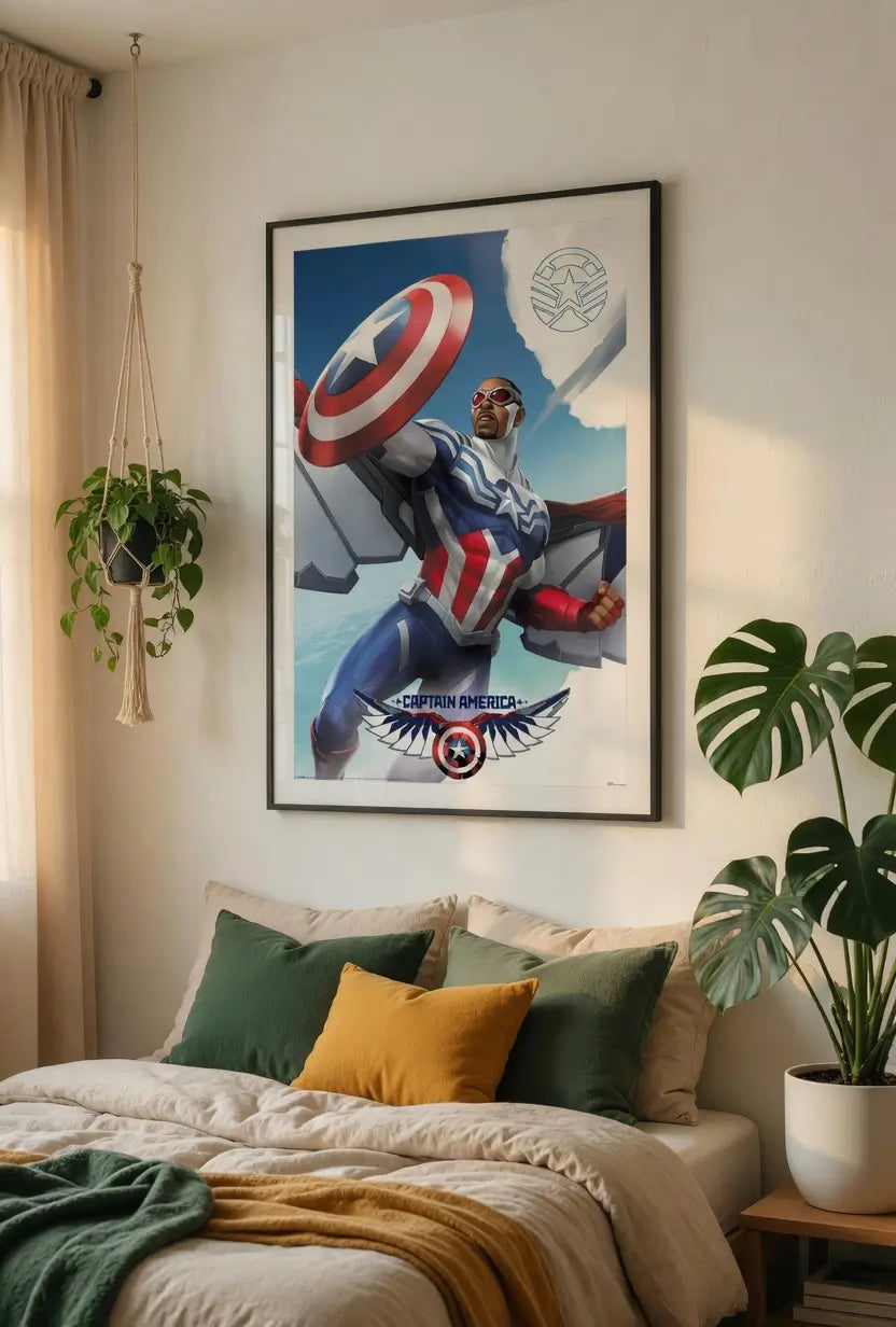 Marvel Captain America Flying Poster 61x91.5 cm | 24x36 inch W x H