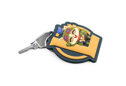 League Of Legends Teemo Keyring Gifts For Gamer Under 10 Pounds Keychain 4,5x7 cm