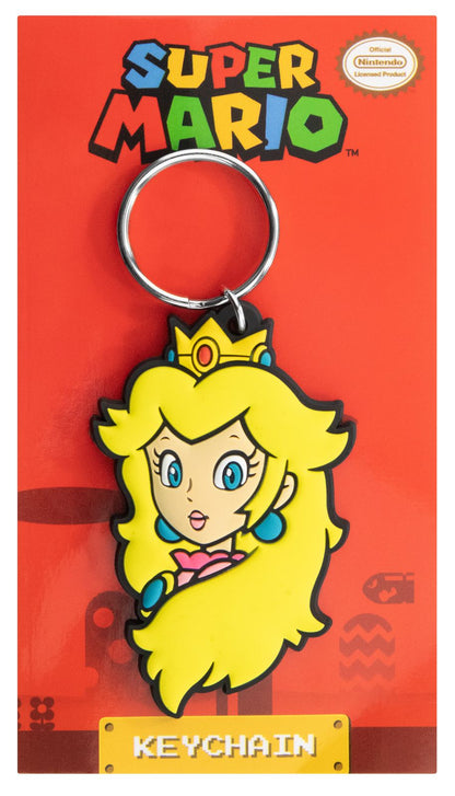 Super Mario Princess Peach Keyring Gifts Under 10 Pounds Gamer Girl Keychain 4,5x7 cm