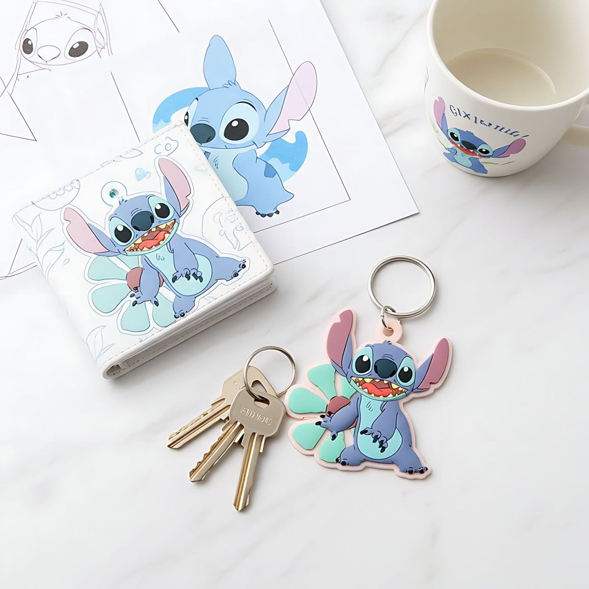 Disney Lilo and Stitch Smile Keyring Gifts Under 10 Pounds Keychain 4,5x7 cm