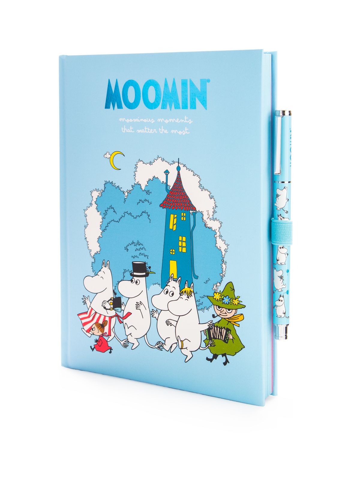Moonin Lined A5 Journal with Pen Hardback Gift Set Notebook 26,5x26,5x2,5 cm