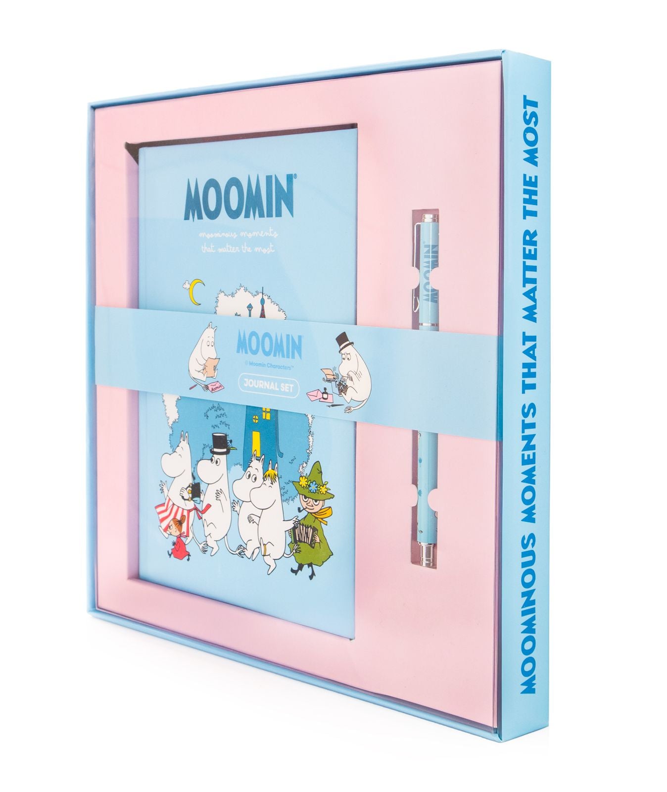 Moonin Lined A5 Journal with Pen Hardback Gift Set Notebook 26,5x26,5x2,5 cm