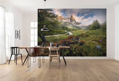 Mountains Dining Room Feature Wall Photo Wallpaper (W x H) 368cm x 254cm (144" x 100")