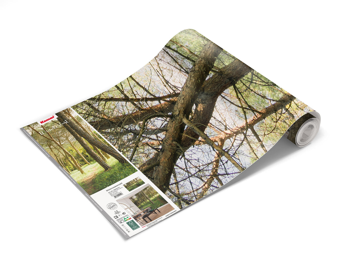 Green Forest European Nature Nature Non-woven photo wallpaper 450 cm x 250 cm | 177" x 98"