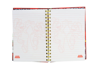 Super Mario Run hard cover lined A5 Journal Gaming Notebook 210x141 mm