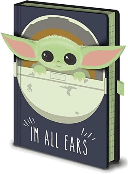 Star Wars The Mandalorian Im All Ears Crib Faux Lether A5 lined Journal Movie Notebook 210x141 mm