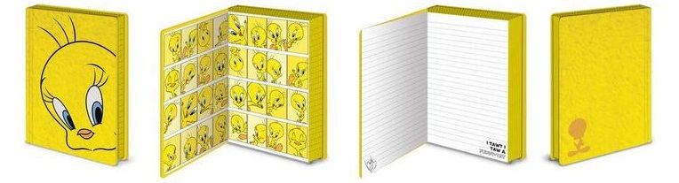 Looney Tunes Tweety Pie Fluffy Lined A5 Journal Animated Movie Notebook 210x141 mm