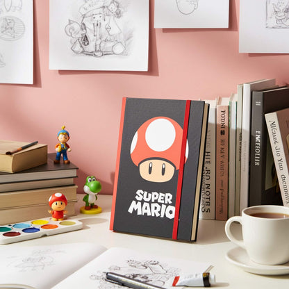 Super Mario Mushroom Lined Hardback A5 Notebook 148x210 mm
