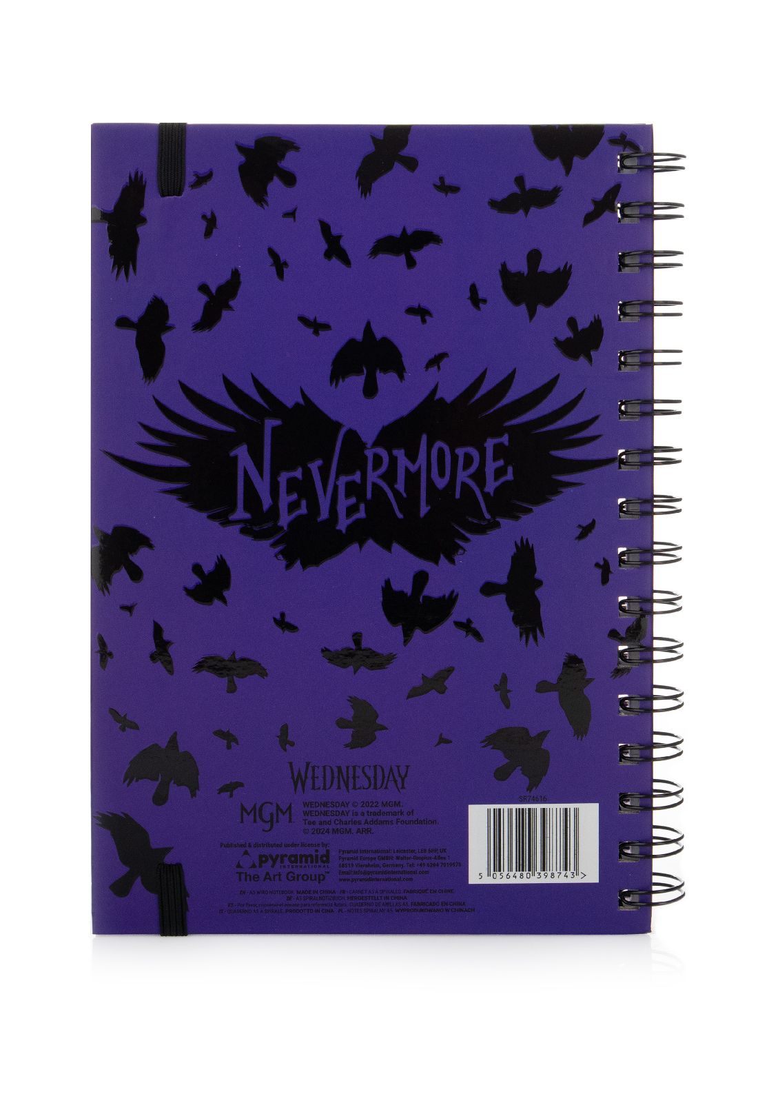 Wednesday Ravens Purple A5 Notebook 148x210 mm