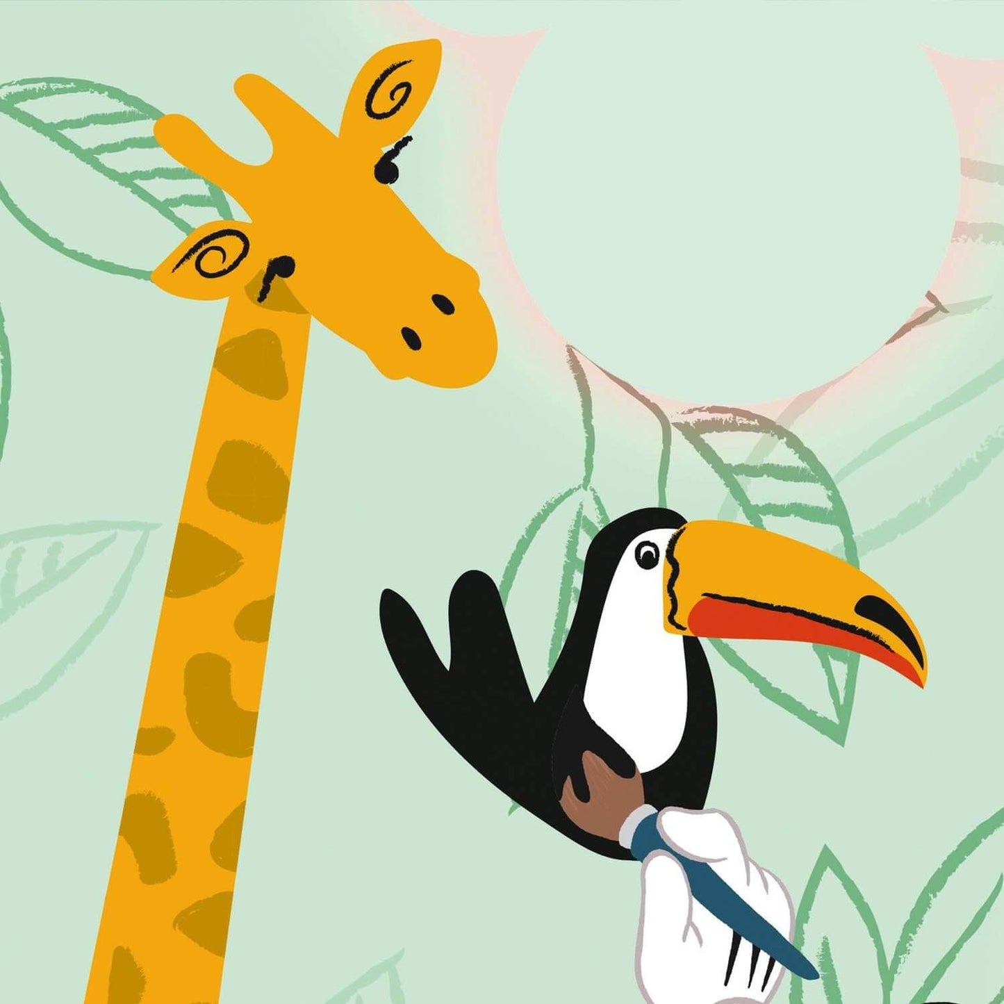 Disney Mickey Mouse Childrens Bedroom Green Pastel Wallpaper 10.05 x 0.53 m