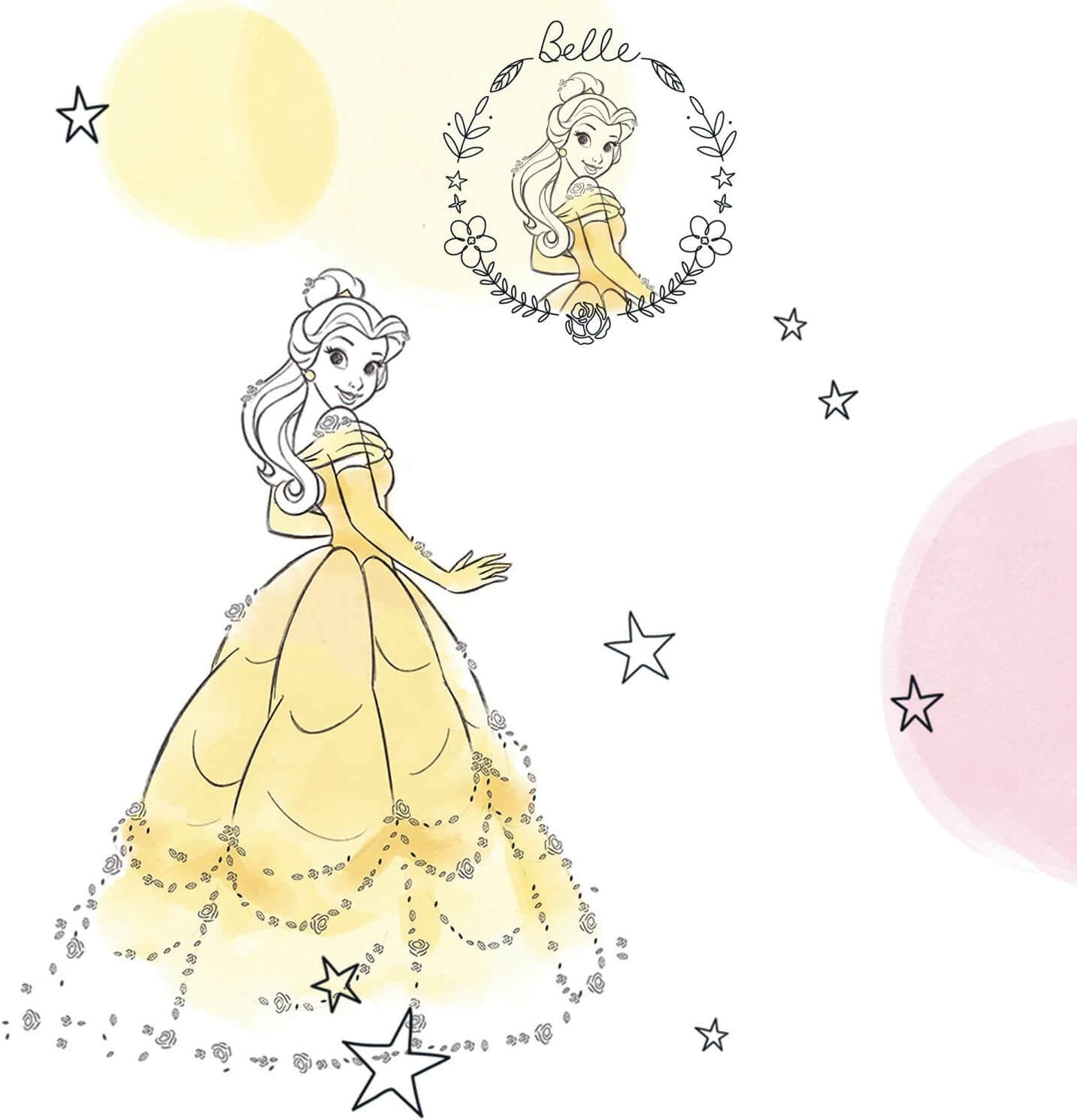 Disney Princess Girls Bedroom Princesses Colourful Wallpaper 10.05 x 0.53 m