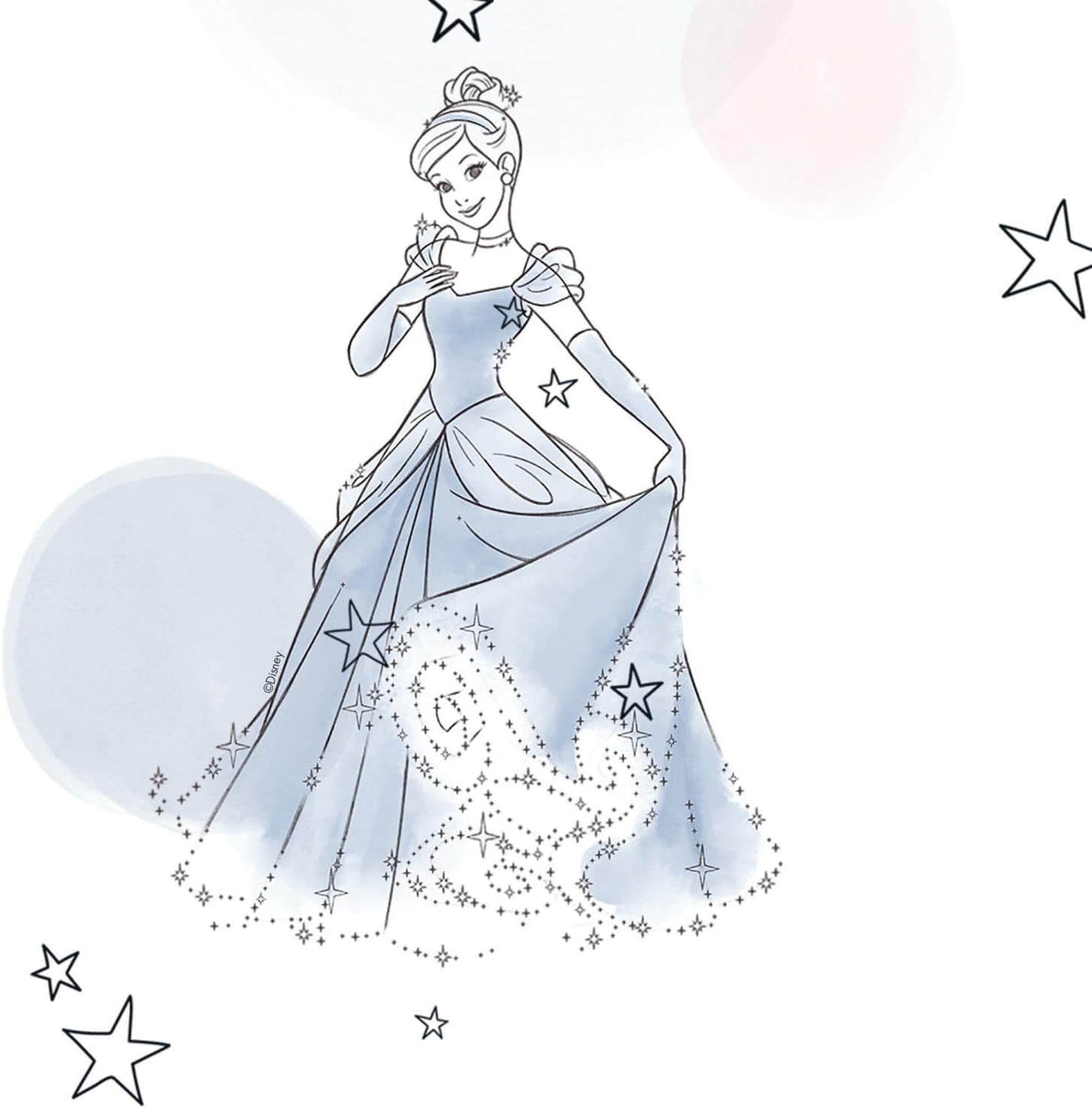 Disney Princess Girls Bedroom Princesses Colourful Wallpaper 10.05 x 0.53 m