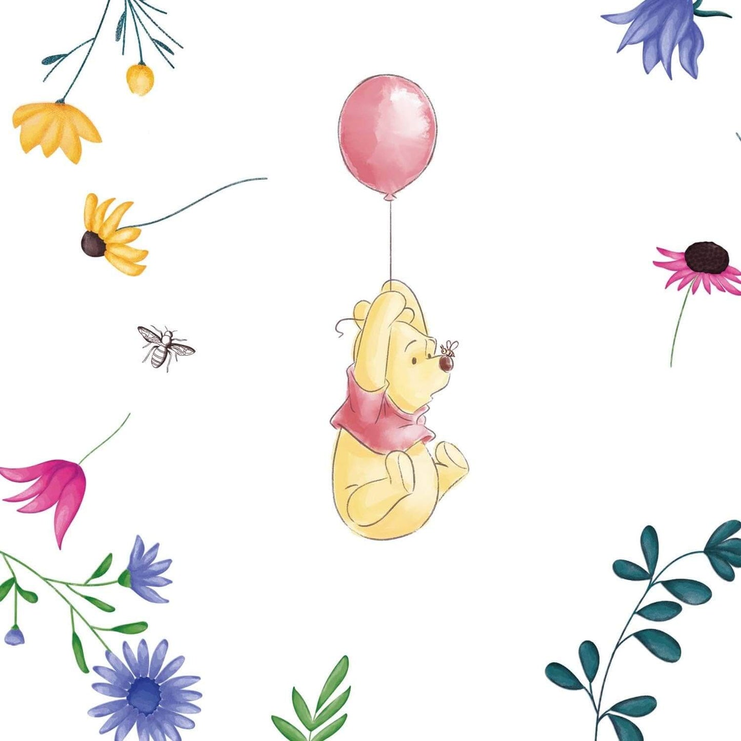 Disney Winnie The Pooh Unisex Childrens Bedroom White Wallpaper 10.05 x 0.53 m