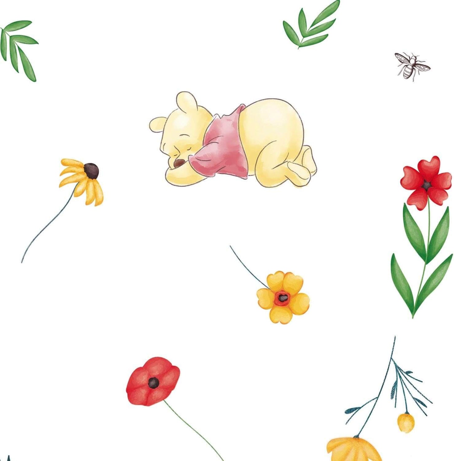 Disney Winnie The Pooh Unisex Childrens Bedroom White Wallpaper 10.05 x 0.53 m